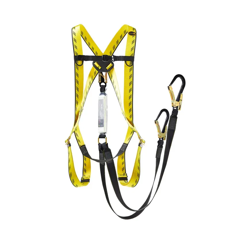 Dromex Full Body Harness With Attached Double Lanyard, With Scaffold Hooks DFA-PN10 Dromex Full Body Harness With Attached Double Lanyard, With Scaffold Hooks DFA-PN10 - Image 1